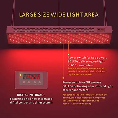 주문 편리한 몸 관리 1000W 적색 빛 치료 패널 50Hz-60Hz 주파수 범위 온라인 제품