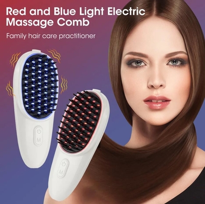 빨간 파란색 LED 탈모 방지 마사지 머리카락 성장 빗 머리 머리 마사지