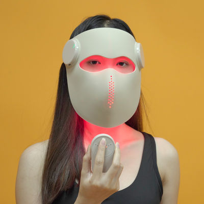3D 적색 및 적외선 광 치료 마스크 660+850+1064nm + 블루 460nm LED, 288등, 피부 강화 및 여드름 치료, CE/RoHS/FCC