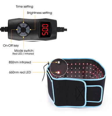 체중 감량 통증 완화를 위한 660nm 850nm 빨간 빛요법 벨트 가정용